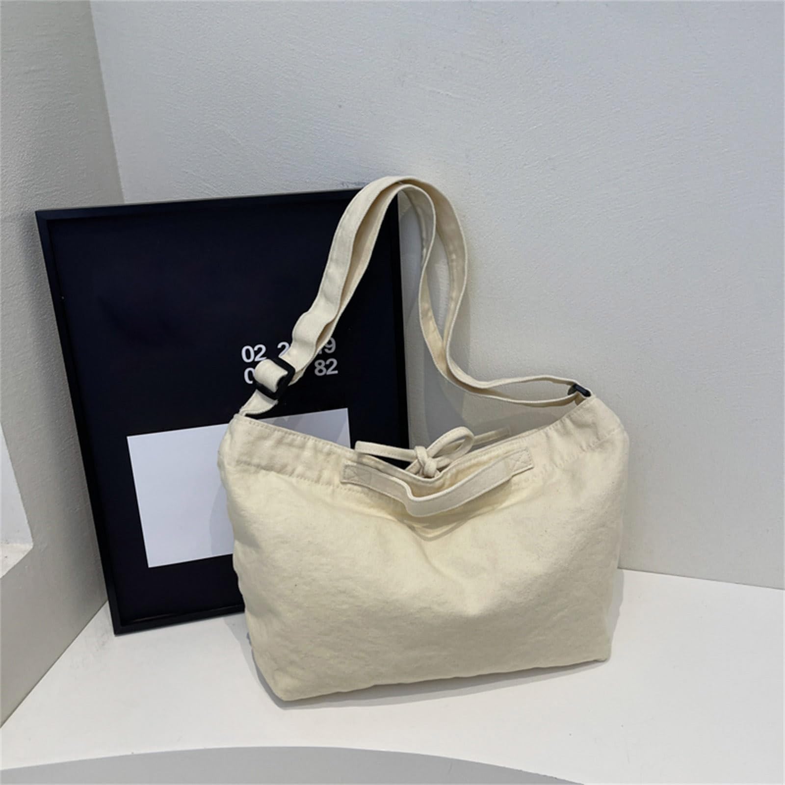 Bolso bandolera de lona de gran capacidad
