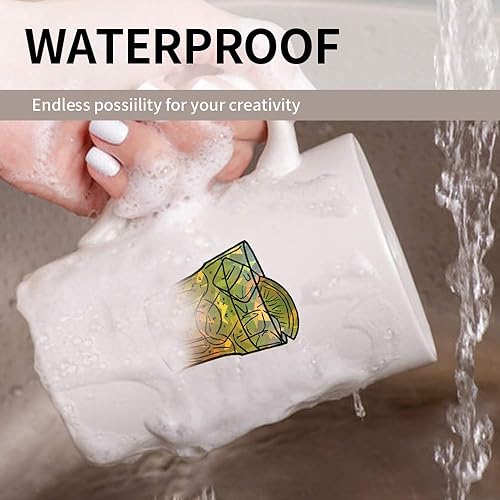 Miniatura 6 de Papel adhesivo de vinilo imprimible, 20 hojas de papel holográfico impermeable, etiquetas autoadhesivas, para manualidades, se seca rápidamente,