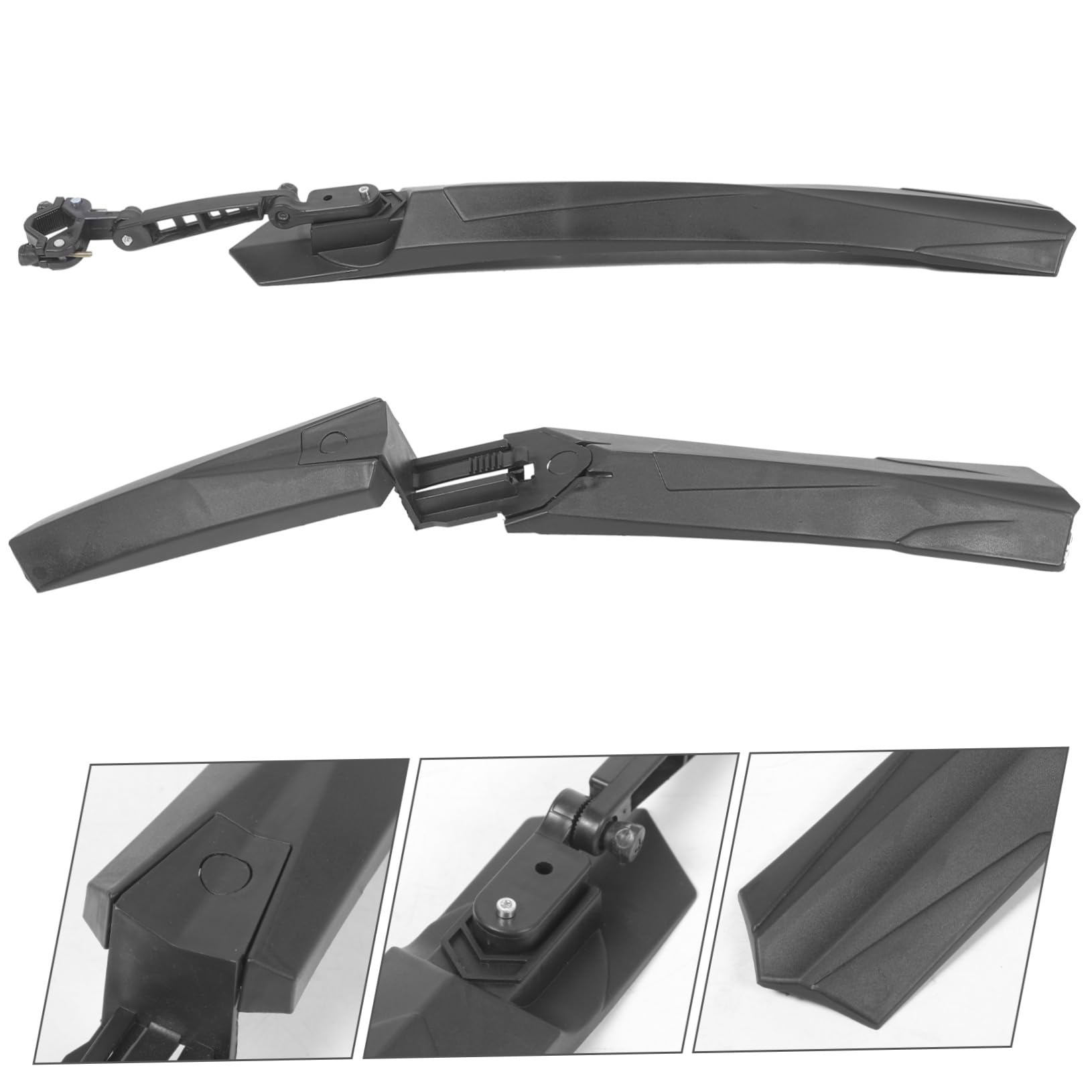 Toddmomy Guardabarros Delantero y para Bicicleta De Montaña. Calcomanías De Bicicleta Partes De La Montaña Cubierta De De Cross Pedales Agua De Lodo Black El Plastico