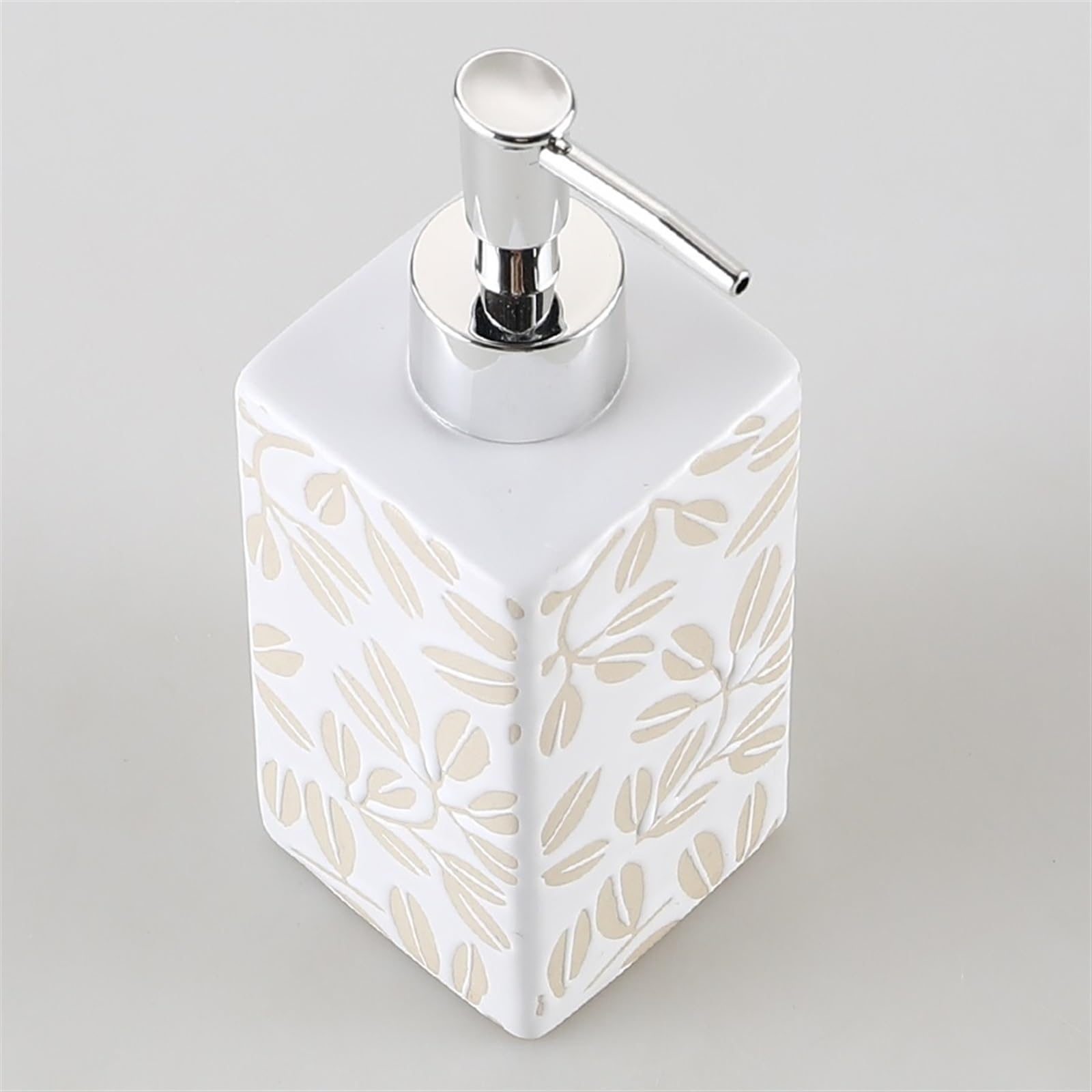Dispenser di sapone quadrato in ceramica da 350 ml 11,8 once for pompa for lozione for le mani da appoggio del bagno della cucina
