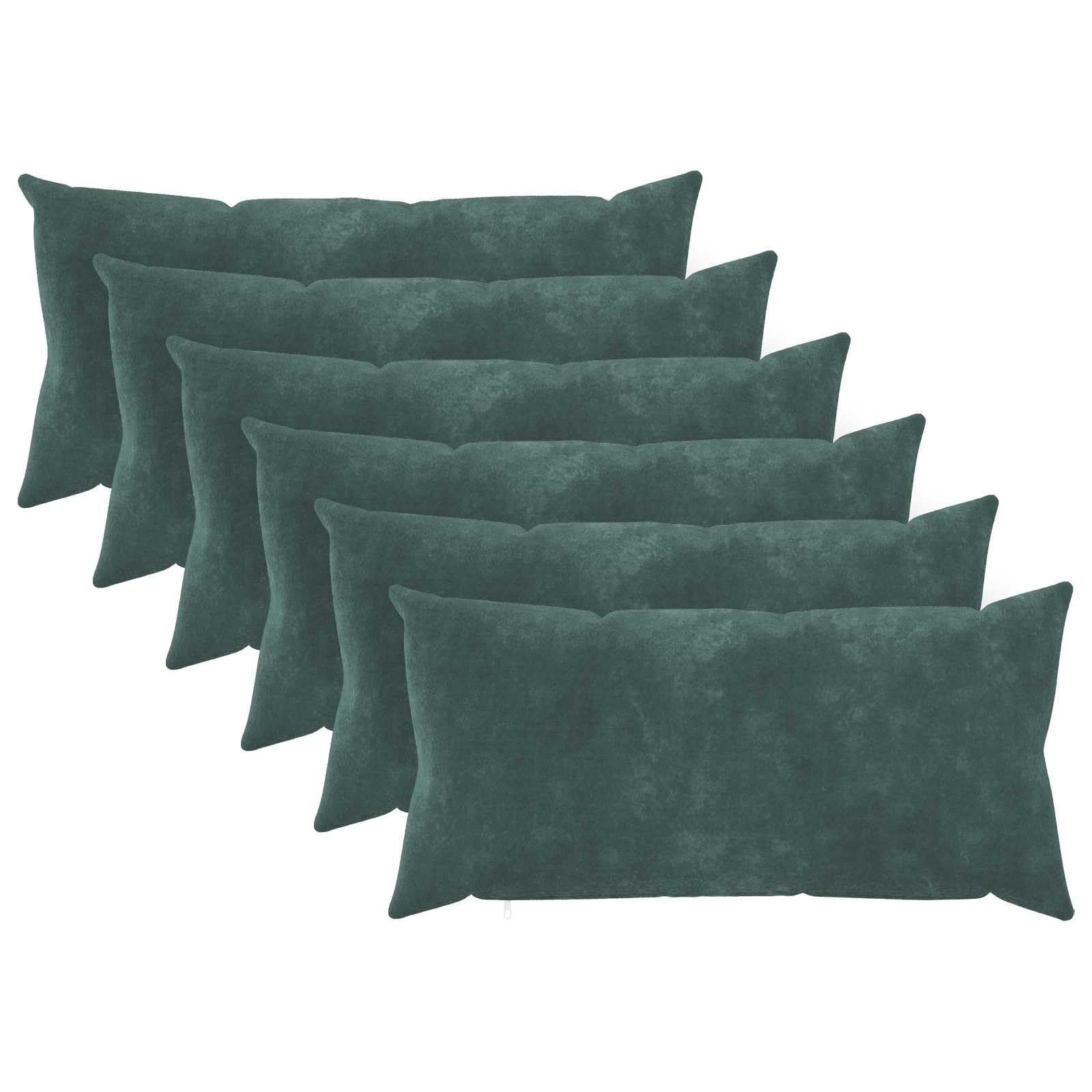 vidaXL Funda de Almohada 6 pcs HEERLEN Azul mar 40 x 80 cm