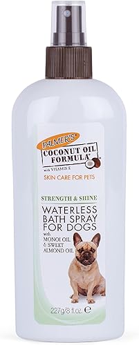 Palmer's for Pets - Spray de baño sin agua para perros, fórmula de aceite de coco, sin enjuague, sin enjuague, para refrescarse instantáneamente sin