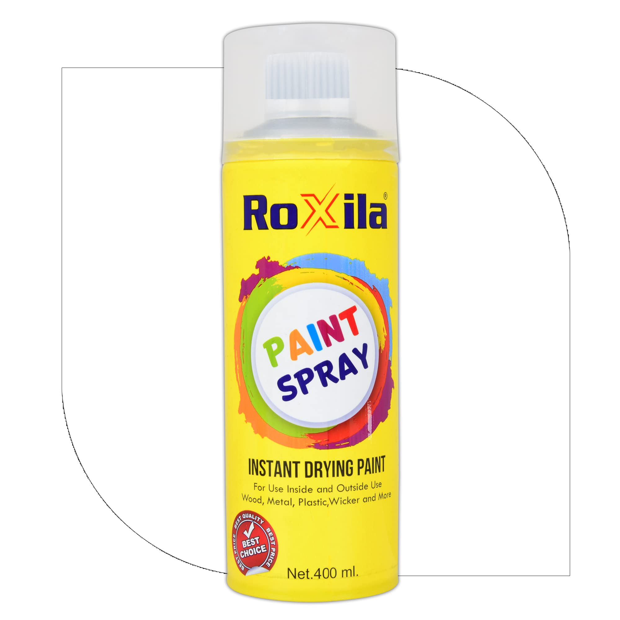 ROXILA® Multipurpose White Paint Spray | DIY, Quick Drying with Gloss finish for Wood, Metal, Plastic, Wicker, and More - 400ML (GLOSS WHITE) (B0C2D2FLQZ) Amazon Price History, Amazon Price Tracker
