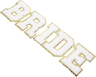 MAGICLULU Ferro De Strass De Noiva Em Remendos De Pérolas Ferro Em Costurar Em Remendos De Letras Tecido Applique Letra Strass Ferro Em Remendos Para Roupas Projeto De Arte De Chapéu