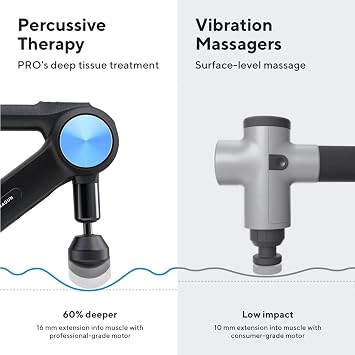 TheraGun Pro Handheld Deep Tissue Massage Gun - Bluetooth Percussion Massage Gun & Personal Massager for Pain Relief & Circulation in Neck, Back, Leg, Shoulder and Body (Black - 4th Gen)