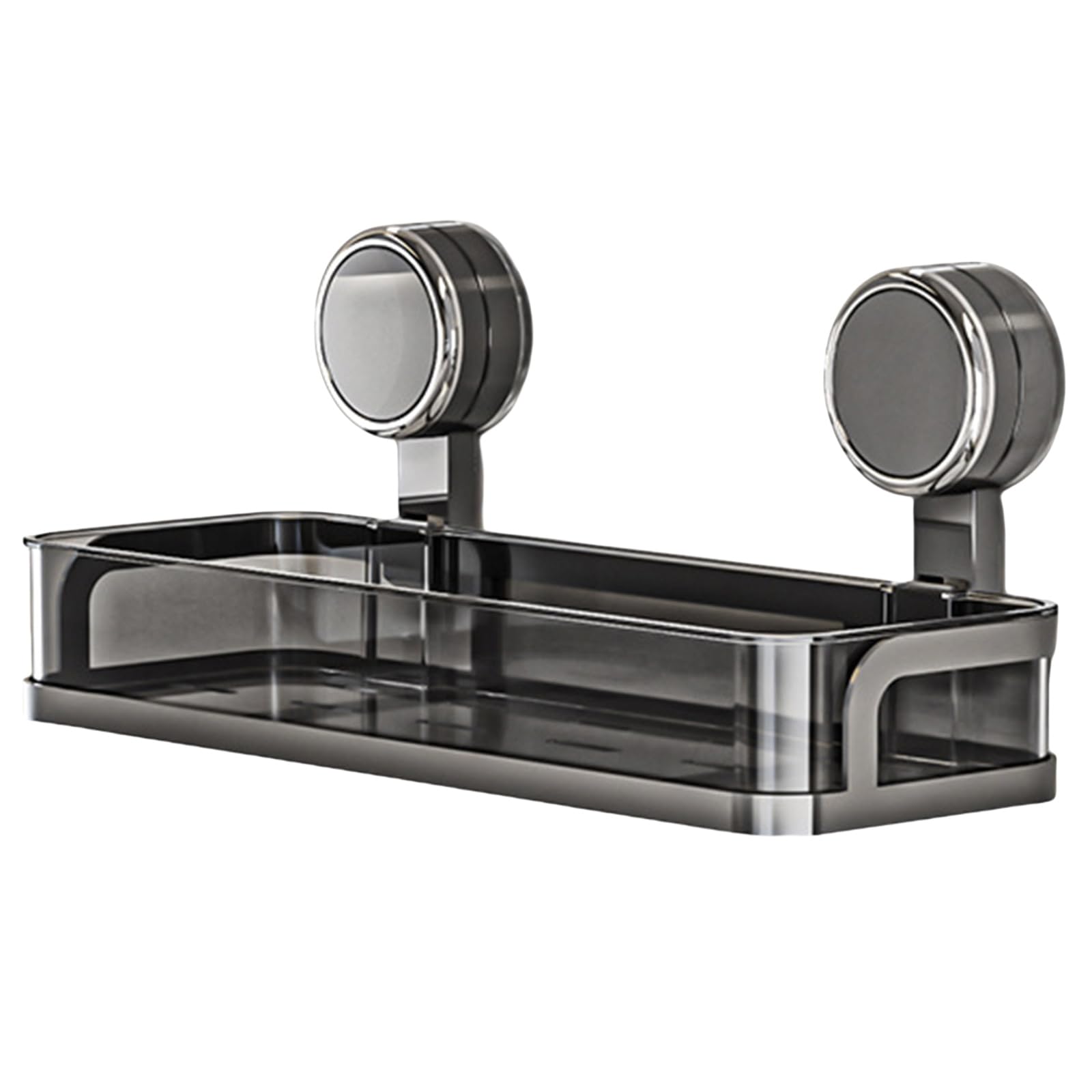 NEWFT Space Saving Bathroom Organizers with Strong Suction Knob Sturdy Storage Shelves for Smooth Surfaces Bathroom Storage Rack