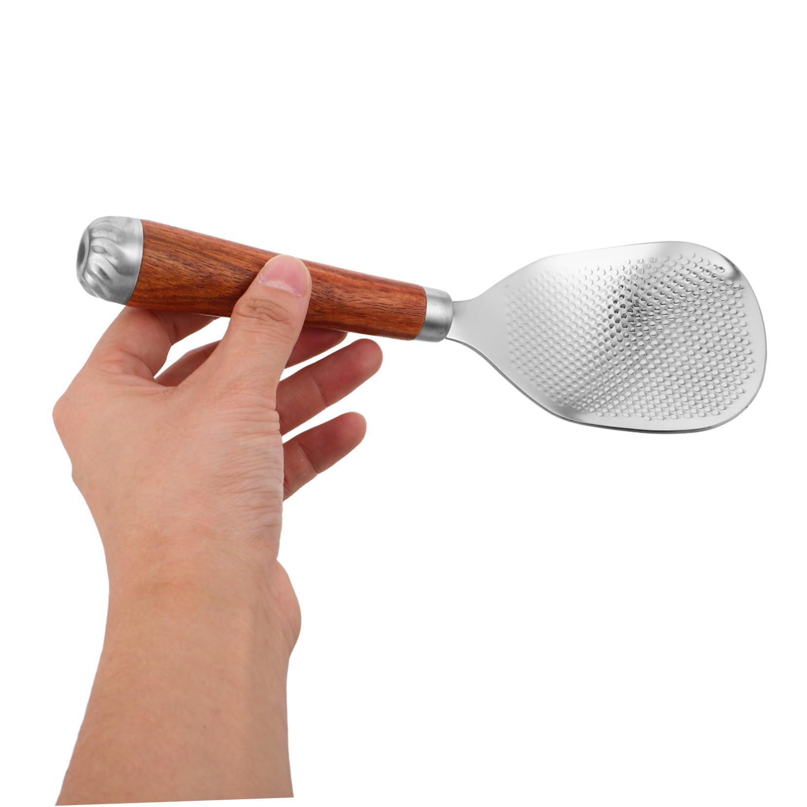Serving Spoon: Stainless Steel Non-stick Rice Spoon Paddle With Wooden Handle - Heat-resistant Food Utensil For Serving Rice