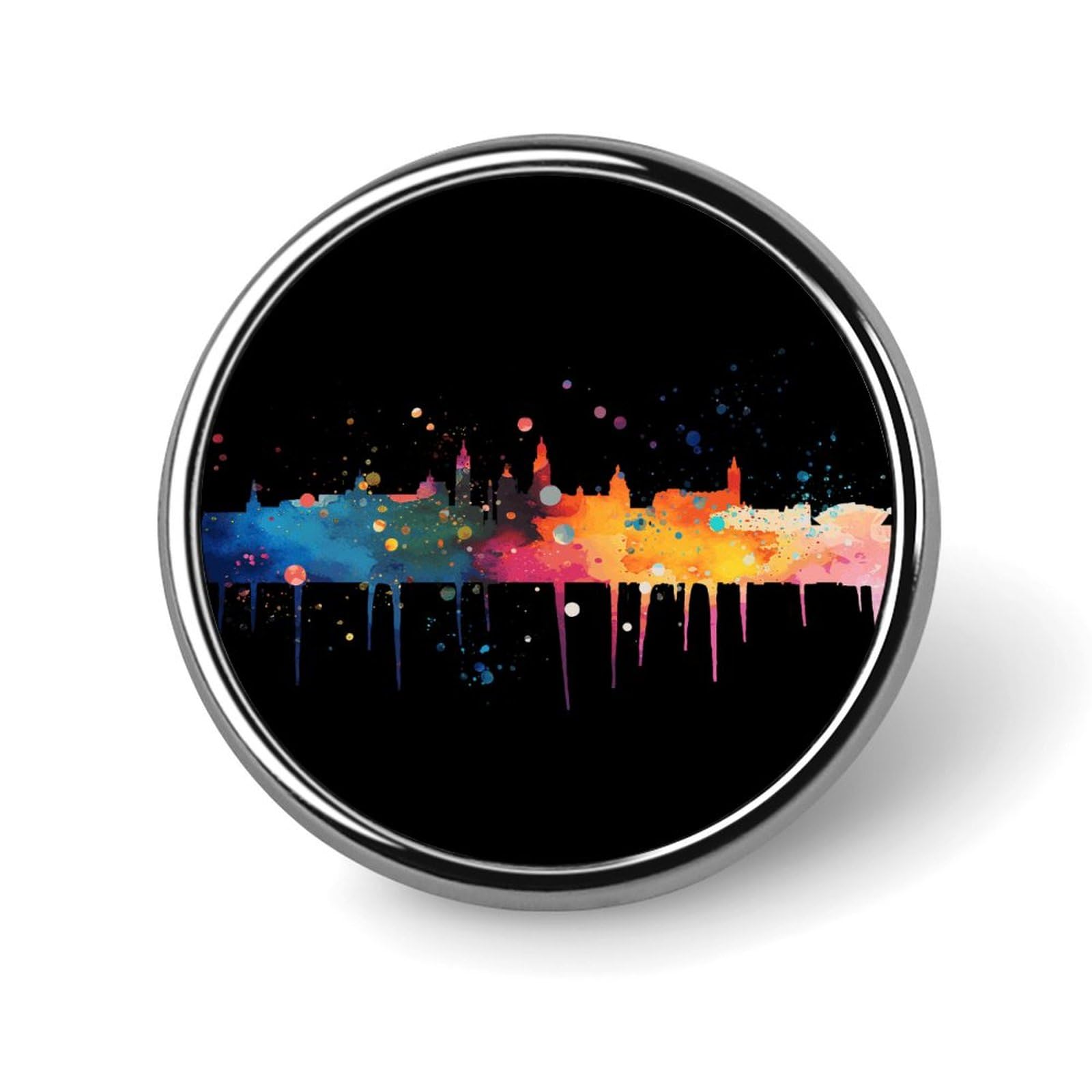 Bunte Anstecknadeln mit Stadtstaat, Emaille, Anstecknadel, Heimatstadt, Anstecknadeln, klassisches Stadt-Souvenir, niedlich, coole Pins für Jacken, Kleidung, Hochzeit, Party
