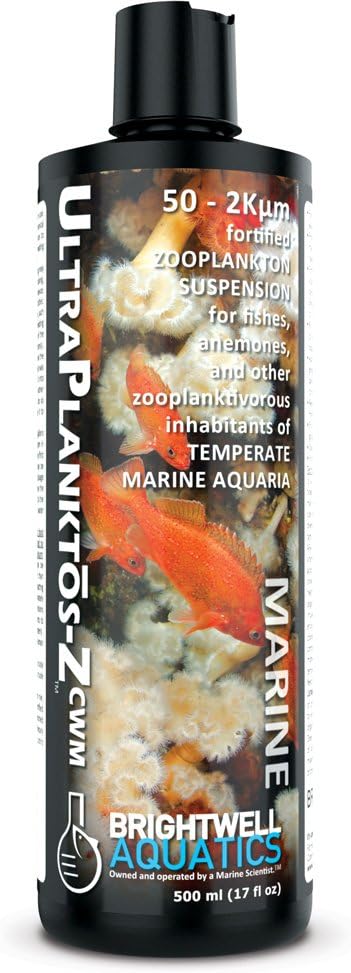 Brightwell Aquatics UltraPlanktos Z CWM - Liquid Zooplankton Feeding Suspension for Fishes, Anemones & Other Inhabitants of Cold Water Marine Aquariums
