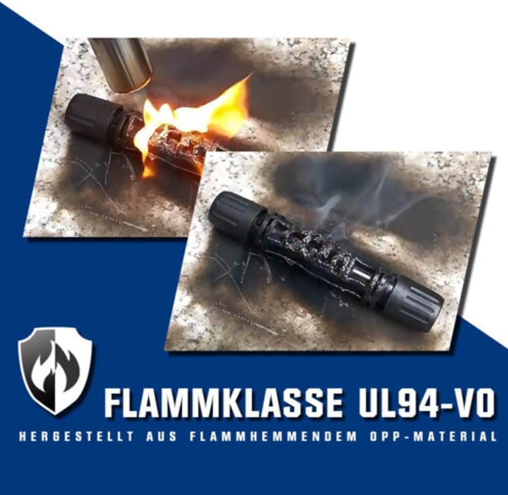 2PACK 10mm² Solarkabel 10+10m Rot+Schwarz,max. 1800V Verlängerungskabel | 12AWG, mit Solarstecker IP67 Doppelt Isolierter Qualitätsdraht Solarkabel PV-Kabel für Solarpanel Wechselrichter Laderegler