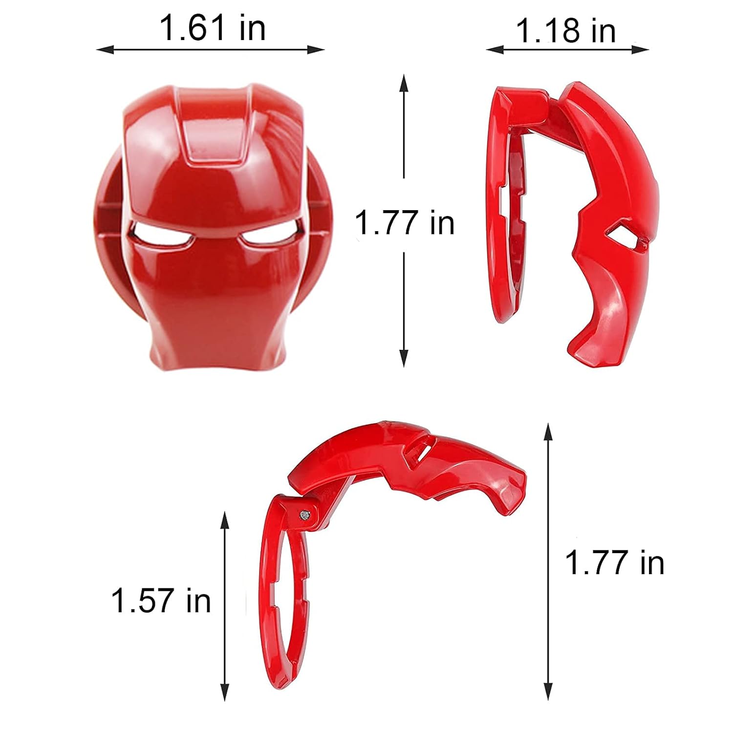 Iron Man Car Start Button Cover Auto Engine Ignition Start Stop Button Cover Replacement Pushbutton Car Engine Start Stop Trim Protector Key Ring Circle Cover 3D Car Interior Accessory (1 Red) : Automotive