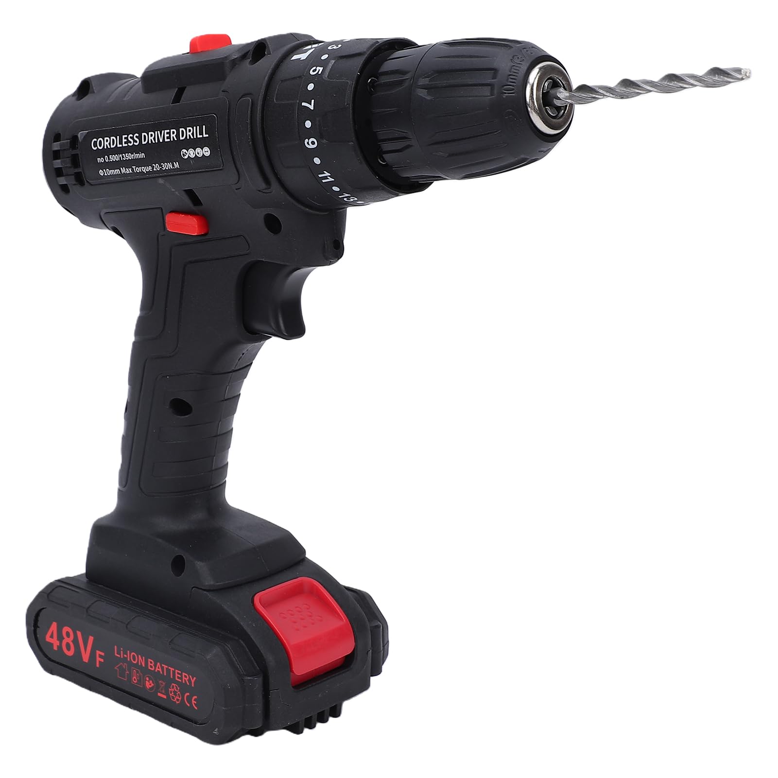 FTVOGUE Perceuse sans Fil 30Nm, 25+1 Réglages de Couple (2 Batteries 1