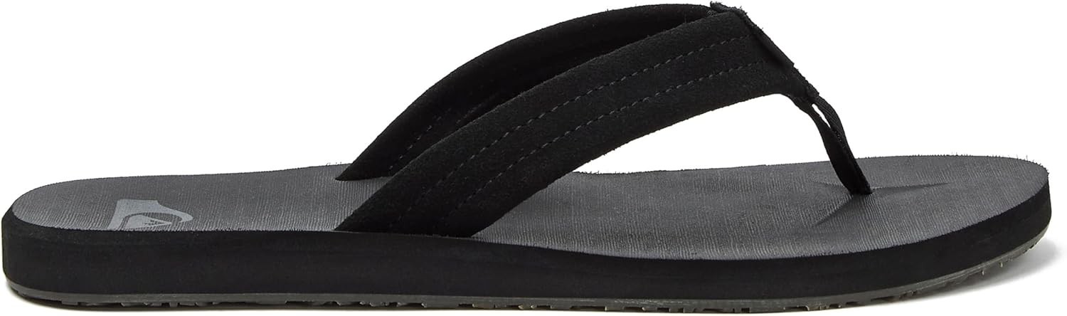Quiksilver Carver Suede Flip Flops for Men, Arch Support Athletic Mens Sandals, Thong Mens Slides
