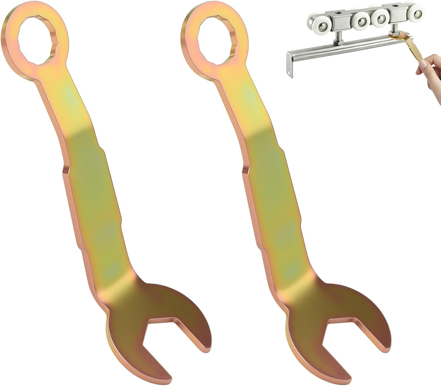 2PCS 3/8" Pocket Door Wrench, 3/8" Bi Fold Door Tool for Home Repair, Pocket‘s Door's Adjustment Wrench Pocket Door Tool N7164 for Home forr Hardware Repair 3/8-inch