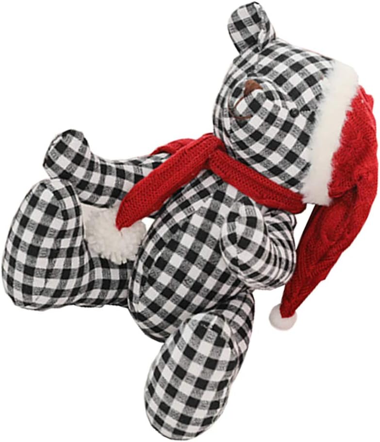 Gadpiparty Stuffed Bears Cartoon Christmas Plush Stuffed Animal Doll Teddy Bear Plush Hugging Body Pillow for Boys Girls  Black