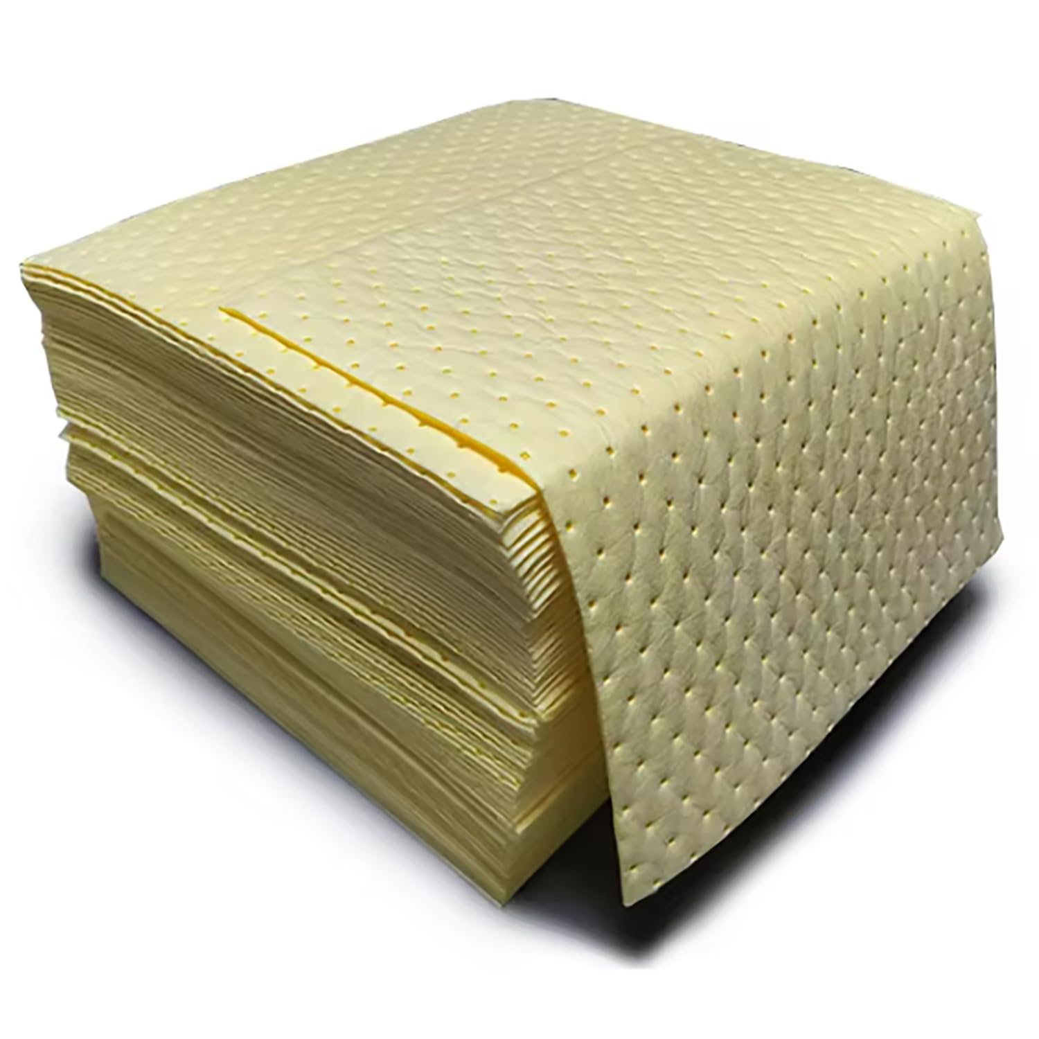 Tamponi assorbenti per olio Tappetino assorbente per fuoriuscite chimiche in polipropilene Può assorbire olio, acqua/acido, alcali e altri fluidi per uso industriale e per interni(Size:100 pieces/2mm)
