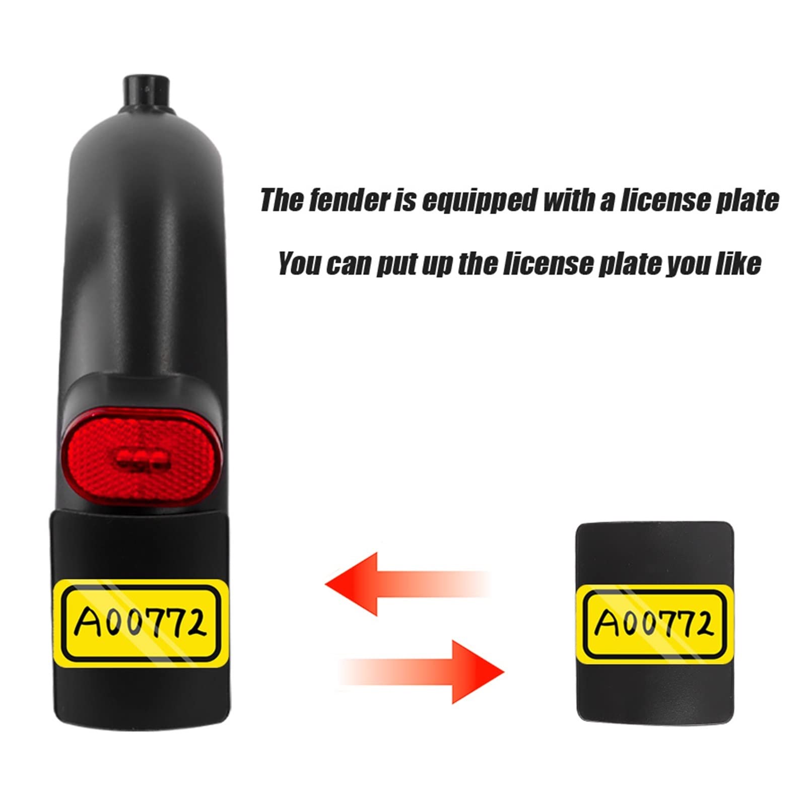 Tylny Zestaw Błotników Błotników Ulepszony Skuter Elektryczny Dopasowany Do Xiaomi Dopasowany Mi 3 Dopasuj Do M365 Pro M187 Pro2 1S Taillight Wspornik For Pokryciem Śrub(Black sets)