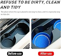 Vista 71 de zipelo Bling Car Cup Coaster, 2 Pack Universal Vehicle Anti-Slip Cup Holder Insert Coasters, Crystal Rhinestone Silicone Shockproof Drink Mat, Car
