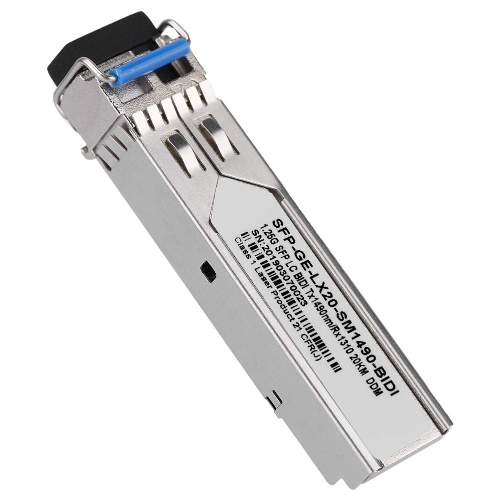 Moduł nadawczo-odbiorczy światłowodu, 100Mbps-25Gbps 3KM-80KM jednomodowy / wielomodowy LC jednomodowy / podwójny światłowód SFP/SFP28, do centrów danych i sieci korporacyjnej (SFP-GE-LX20-SM1490-BIDI