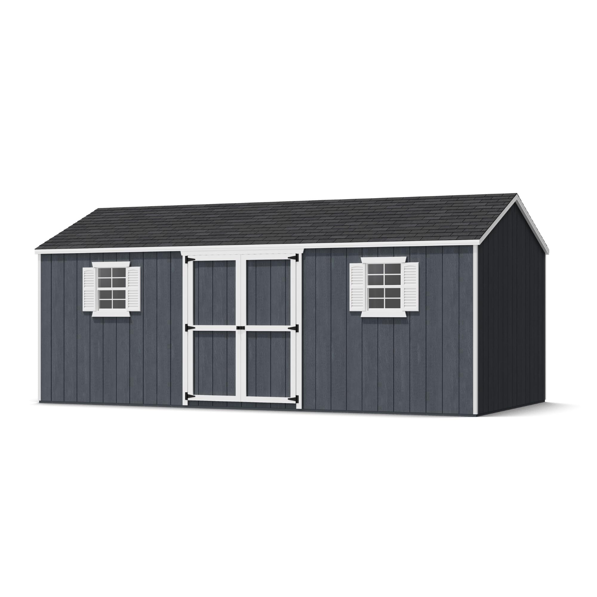Little Cottage Co. 10x20 Value Workshop Shed with Operable Windows and Floor, Outdoor Wood Storage Do-It-Yourself Precut Kit
