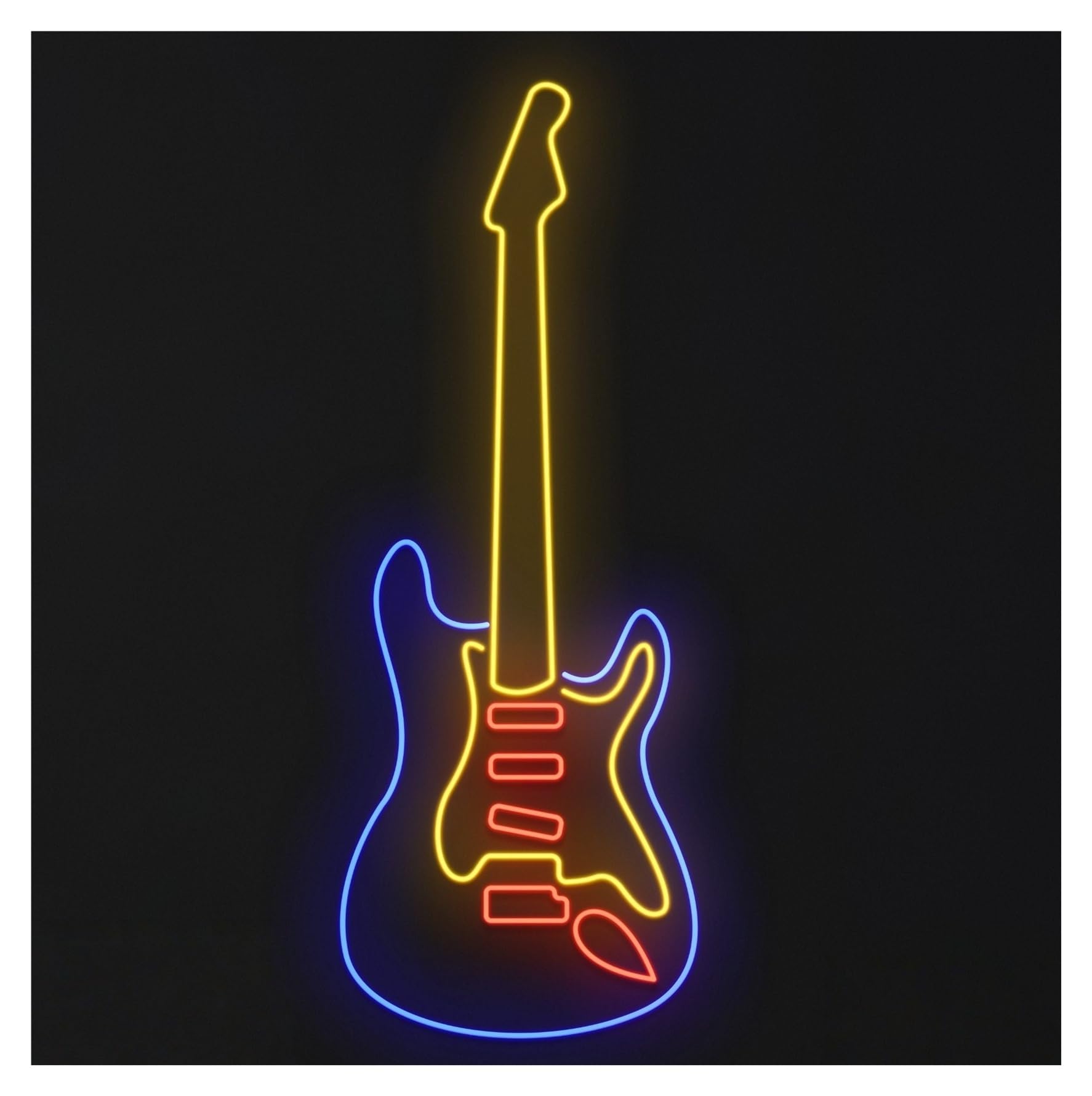 Insegna al Neon Insegna Al Neon Per Chitarra Negozio Strumento Musicale Luce A LED Banda Stanza Studio Sala Giochi Camera Da Letto Bar 60cm