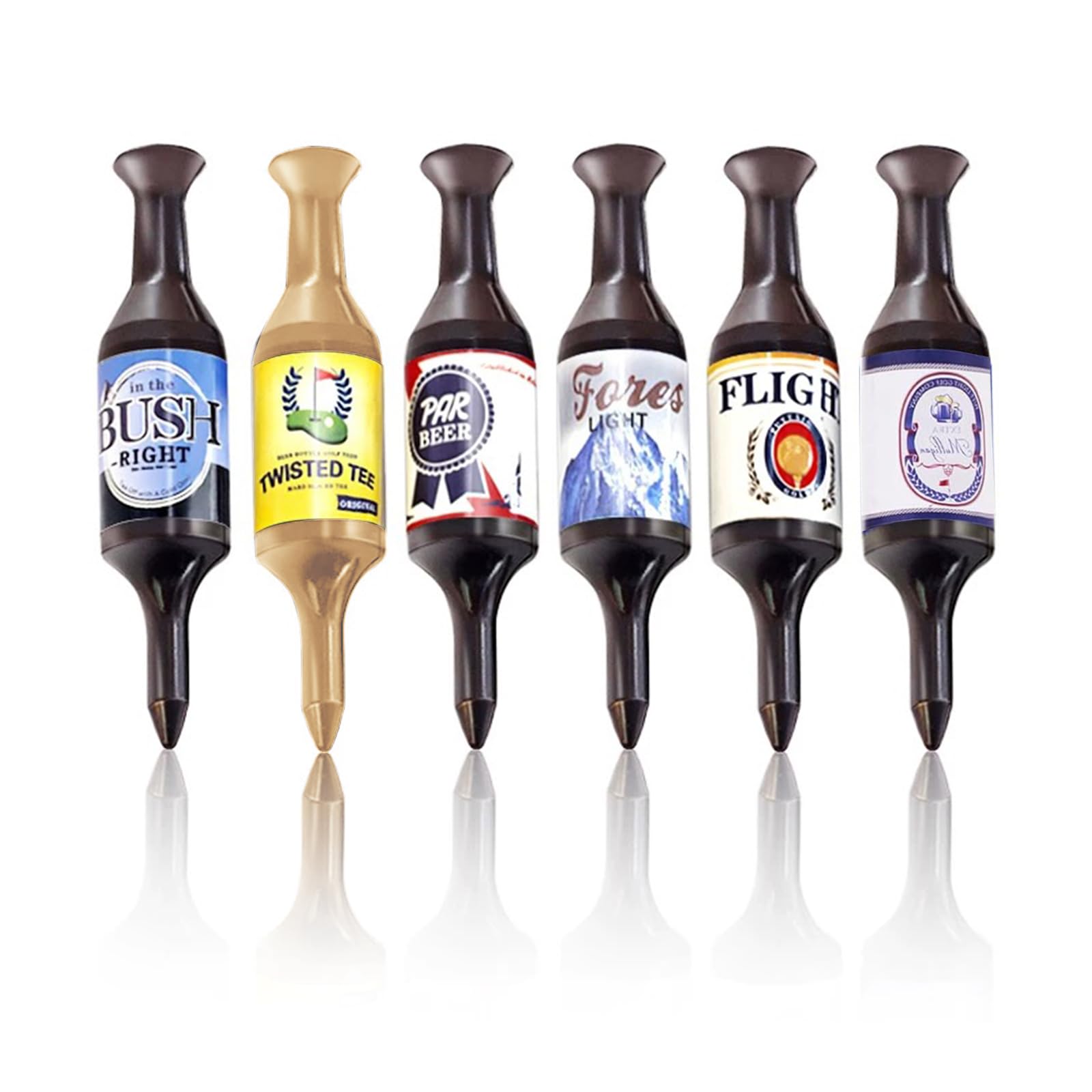 Funny Golf Tees for Men, Beer Bottle Golf Tees Virtually Unbreakable Plastic Golf Tee Funny Golf Gifts for Men, Father, Party Novelty Gift