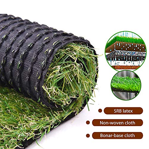 Altruistic Thick Realistic Artificial Grass Mat Customized Sizes, 5Ft X 10Ft Synthetic Fake Astro Turf Indoor Outdoor Garden Lawn Landscape, Faux Grass Rug With Drainage Holes #TOP1
