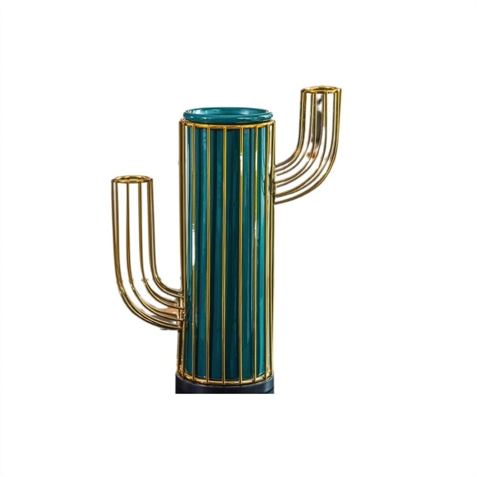 Bzgpmfud Grey Wolf Vase Desktop Abstract Cactus Ceramics Pots Decorative Hydroponic Porcelain Flower Arrangement Flowers Home Decor(L)
