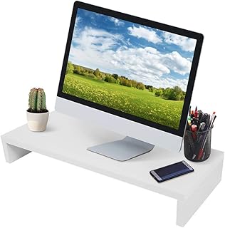 Desktop Computer Screen Riser, 1 Tier Computer Monitor Riser Desk Monitor Stand Screen Riser for Laptop, Monitor Riser for Desk Monitor Shelf Platform Stand 50 x 20 x 7.7cm
