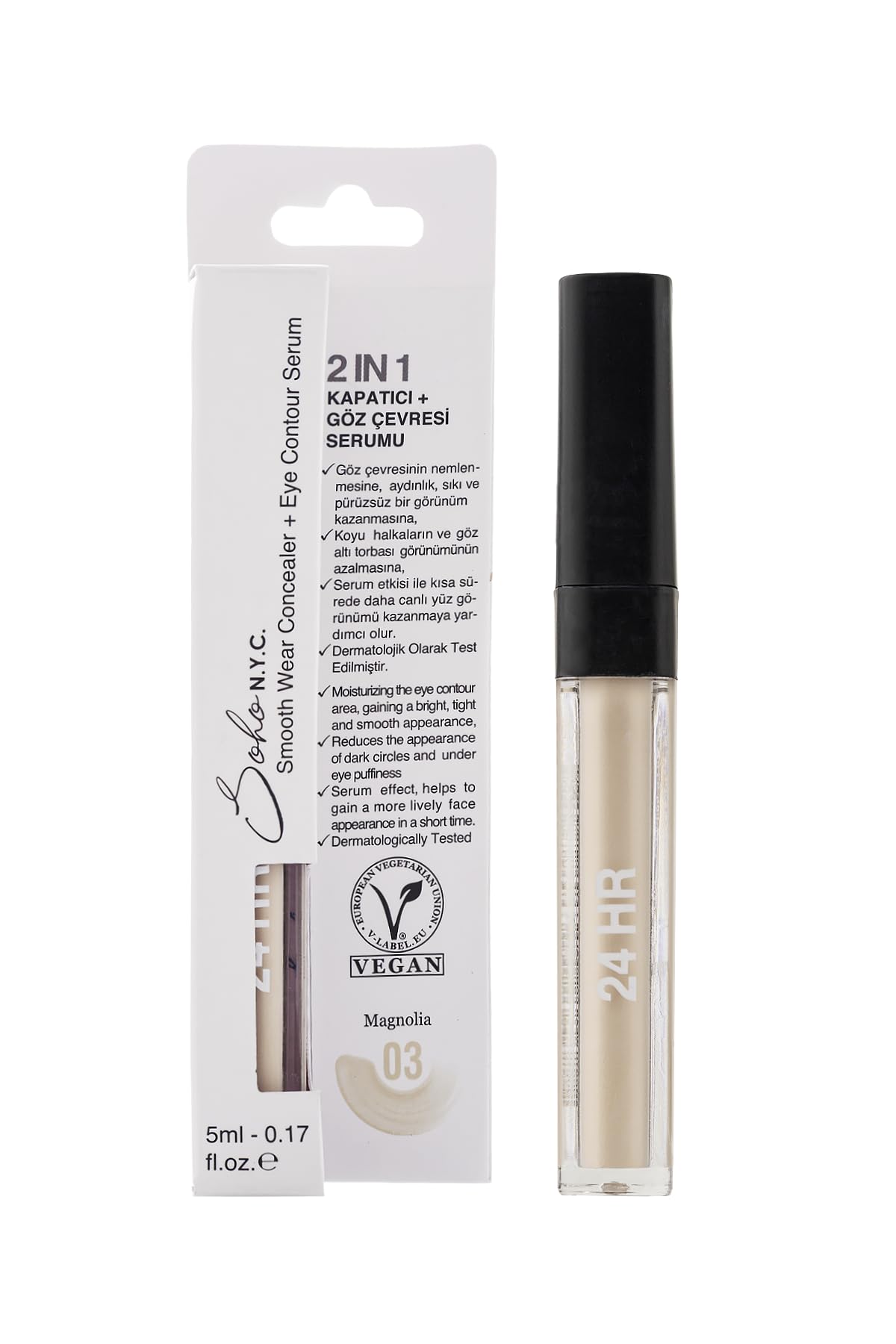 Göz Altı Morluk Ve Torba İçin Serum ve Kapatıcı 5 ml- No:3 Magnolia