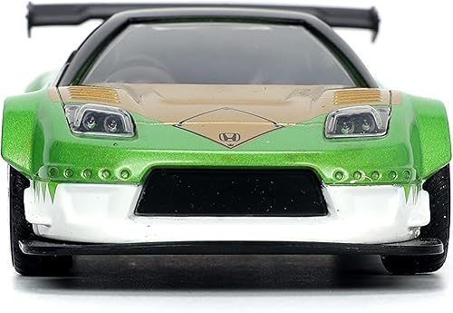 Miniatura 2 de Jada Toys Power Rangers 1:32 2002 Honda NSX Type-R Japan Spec - Auto fundido a presión con figura de Ranger verde de 1.65 pulgadas, juguetes para
