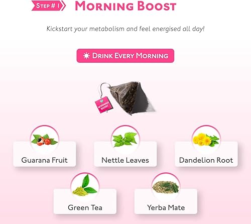 Miniatura 2 de Té natural SkinnyMint Teatox de 2 pasos, té para programa de desintoxicación de 28 días, fácil de seguir, formulación eficaz, sabor delicioso