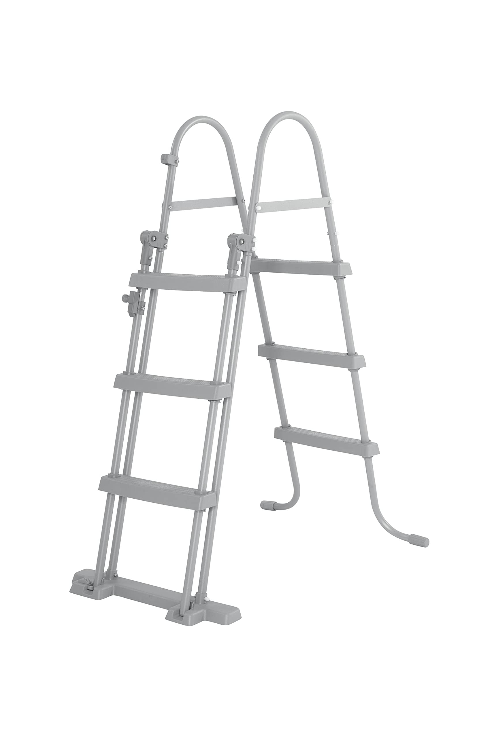 Bestway Steel PRO Max Frame Pool Set Completo con Pompa Filtro Ø 457 x 107 cm, Grigio Chiaro, Rotondo