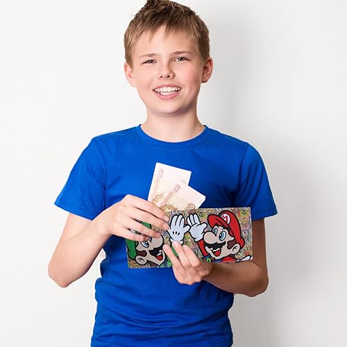 Miniatura 3 de Billetera para niños y niñas, pequeña billetera de cuero plegable para niños, bonita cartera de dibujos animados de anime para adolescentes, B