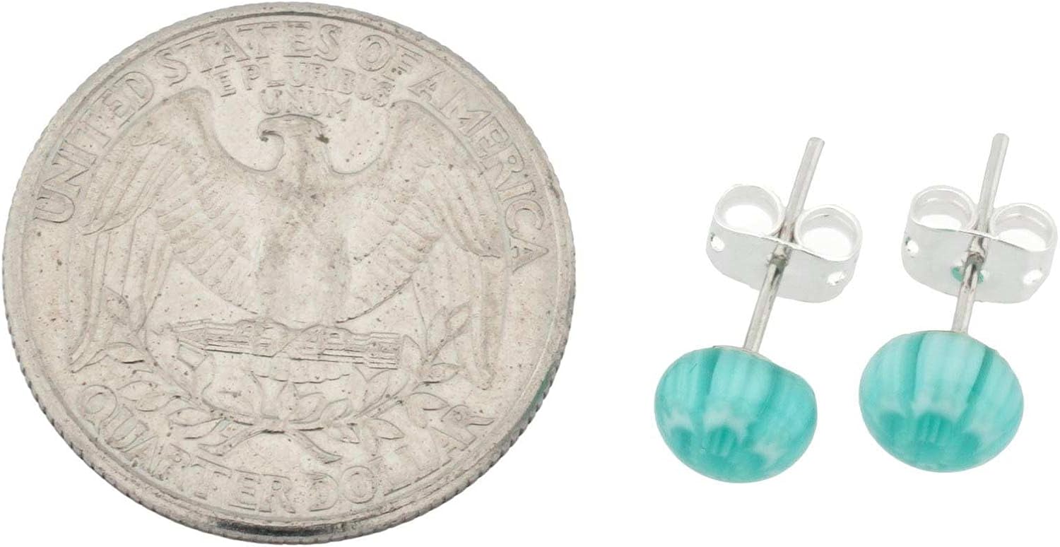 Glass Of Venice Murano Glass Millefiori Small Stud Earrings