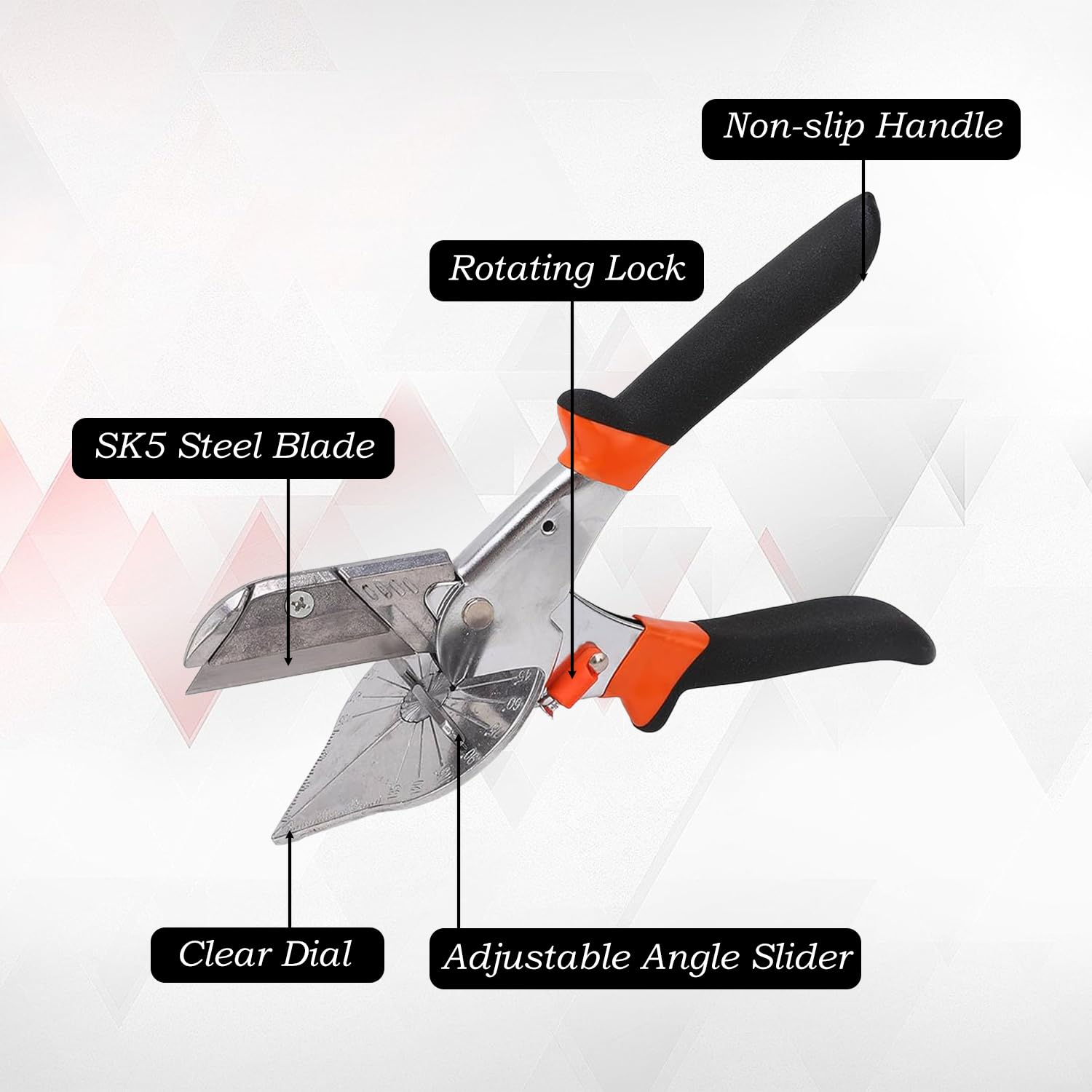 Cortador De Inglete Multiángulo Ajustable 45°-135° - Con 10 Cuchillas De Repuesto | Para Madera, Plástico Y PVC