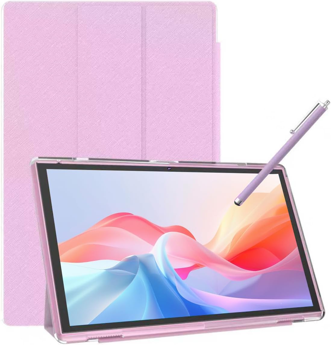 Android 10 inch tablet met hoesje, 8 GB RAM, 32 GB ROM, 1 TB-uitbreiding, 6000 mAh-batterij, 10,1 "IPS HD-aanraakscherm, dubbele camera, wifi 6, Bluetooth 5.0