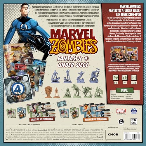CMON, Marvel Zombies: Fantastic 4 Under Siege, A Zombicide Game, Expansion, Connoisseur Game, Dungeon Crawler, 1-6 Players - Image 4