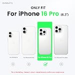 ORNARTO Compatible with iPhone 16 Pro Case 6.3",Chalk Pink
