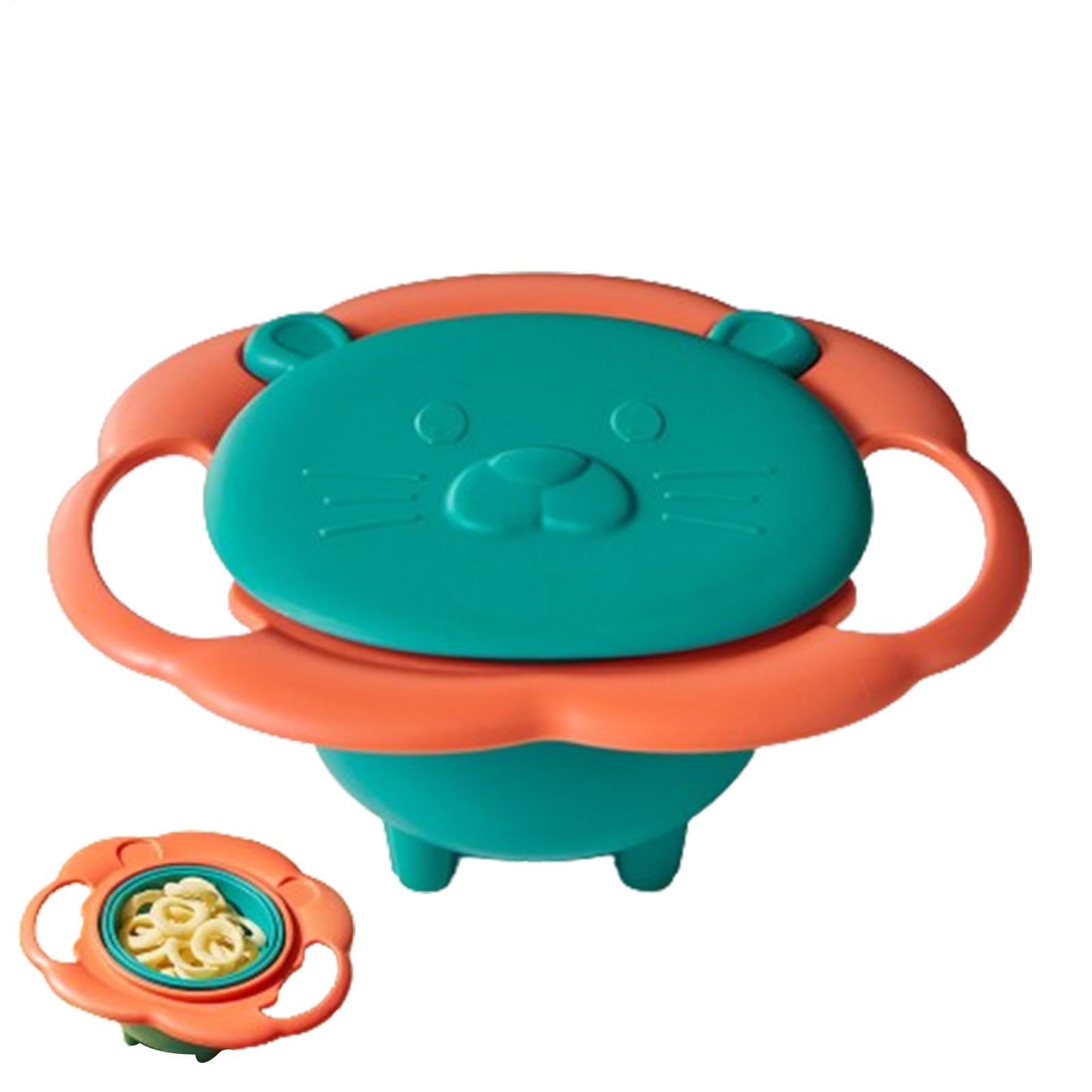 Gyro Bowl Gyroscopic Anti-Spill Bowl, 360° Rotation 19x17x7 Cm PP | Splash-Proof Bowls | Bowls for Travel, Car Seats, and -Free Use