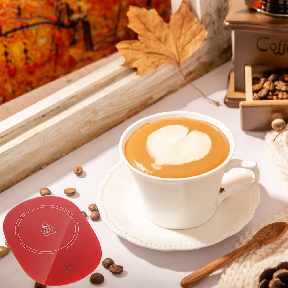 Scalda Tazza USB,Scalda Tazza,Scalda Bevande,Scaldatazze da Caffè,Sottobicchiere Elettrico,Scalda Tazza,Sottobicchieri Riscaldante Scalda Bevande,Scaldatazze da caffè (Rosso)