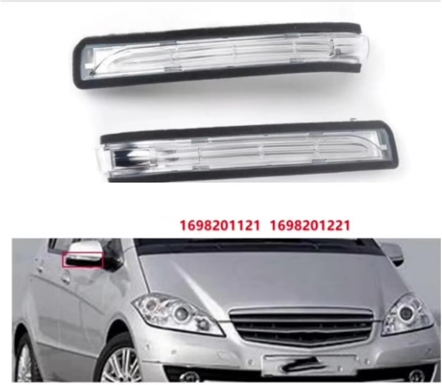 サイドマーカーランプ AB クラス W169 W245 A180 A200 B180 B200 反射