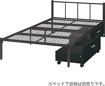 Amazon｜ニトリ(NITORI) シングルパイプベッド バジーナF3 BK 2000916