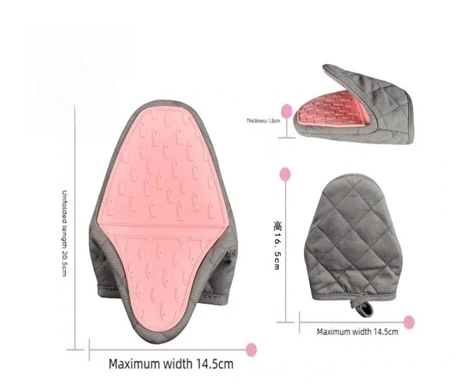 MRKU Guantes para Hornear, Guantes de Cocina para Horno, 1 Unidad, con Forma de pez, Multiusos, de Silicona, antiescaldaduras, para Bandeja de Cocina.
