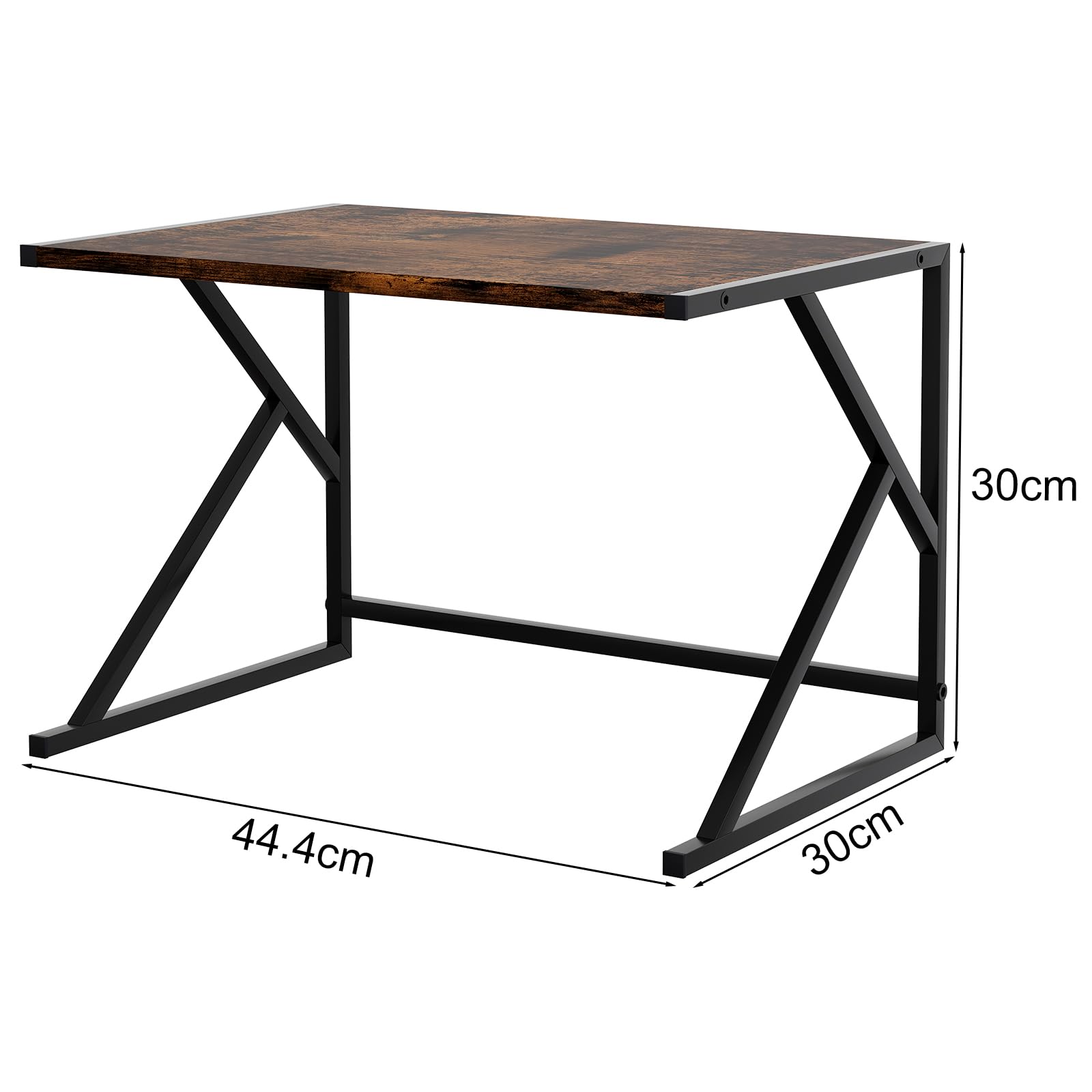 EasyPAG Metal Wood Desktop Printer Stand,Office Storage Shelves for Printer & Fax,Desk Organiser for Home,Brown - Image 2