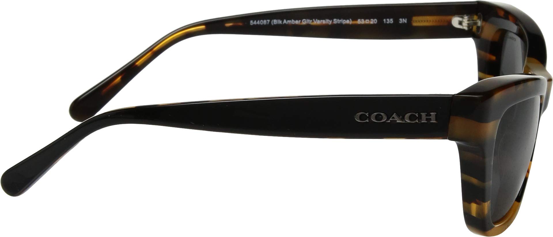 Coach L1653 HC8223 Sunglasses 544087-53 - Blk Amber Glt 