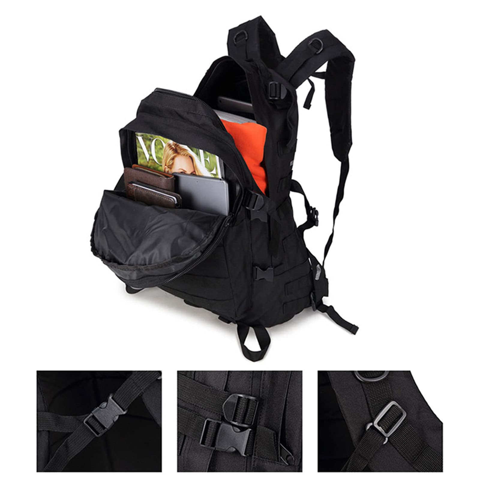 Amazon.co.jp: モールミリタリータクティカルバックパック40Lラージ