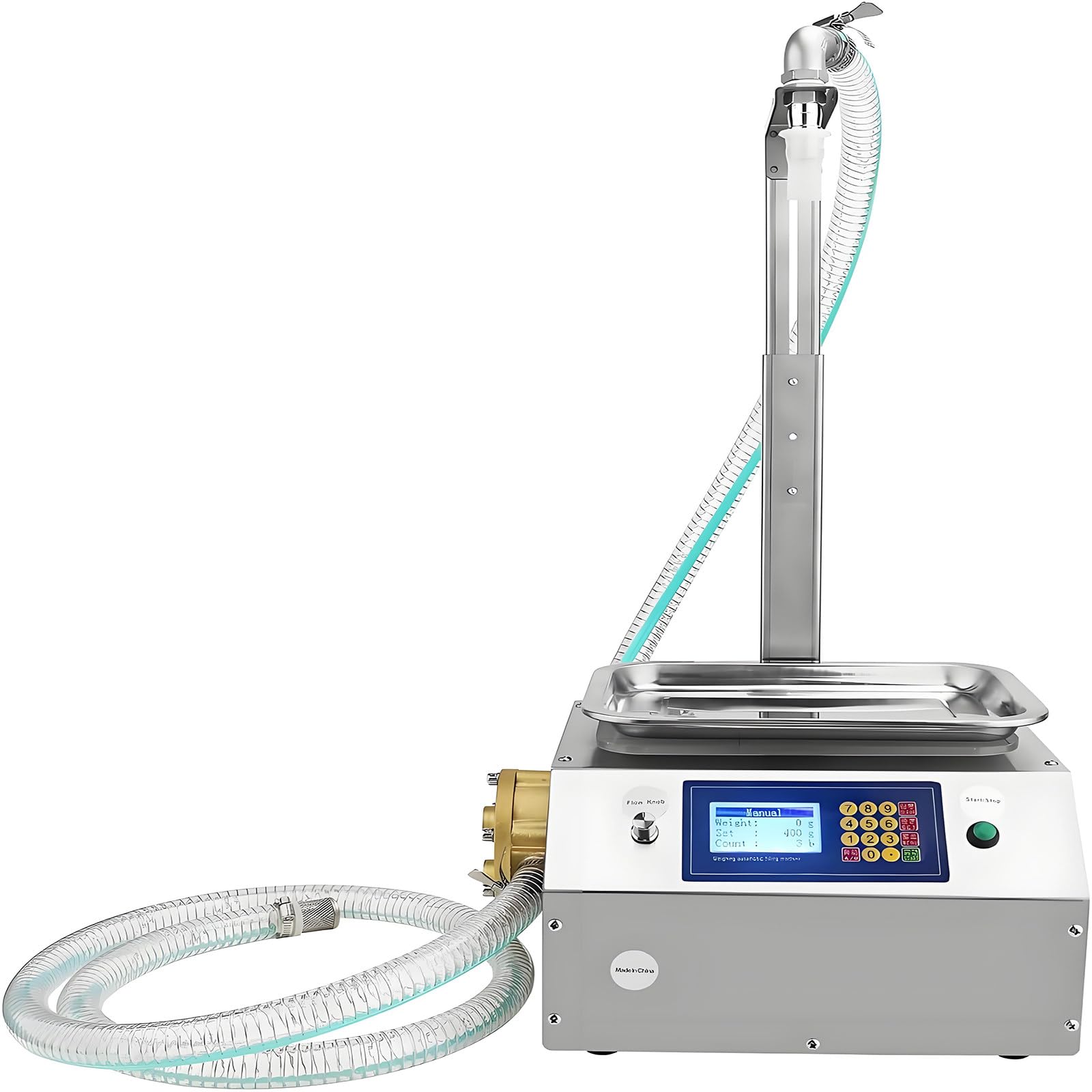 WDDEYYDS Automatic Honey Filling Machine Liquid Paste Filling Machine 10g-10kg Honey Bottling Machine Automatic Weight Bottle Filling Machine for Viscous Liquid, Chocolate Sauce Brass Gear Pump