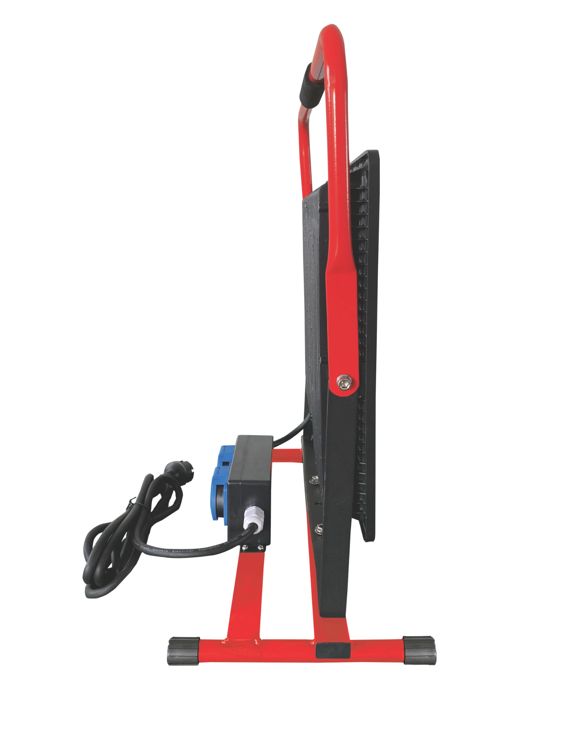 BOXTEC LED Baustrahler mit 2 STECKDOSEN, stabiles Standgestell, 3m robustes Gummikabel 6500K, IP54 Arbeitsleuchte Bauleuchte, Leistung in Watt:300 W inkl. 2 Steckdosen