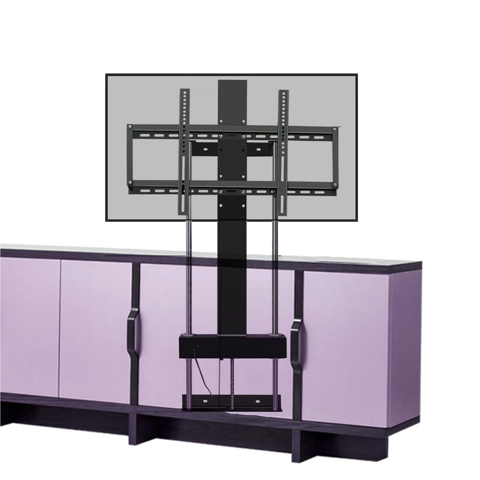 Soporte de TV motorizado, altura ajustable para televisores de 37 a 75 pulgadas, elevación automática con control remoto, soporta hasta 50 kg, fácil instalación